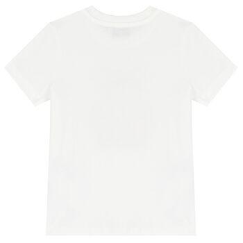 White Teddy Bear Logo T-Shirt
