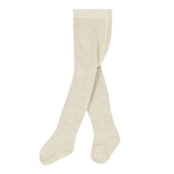Baby Girls Beige & Gold Tights