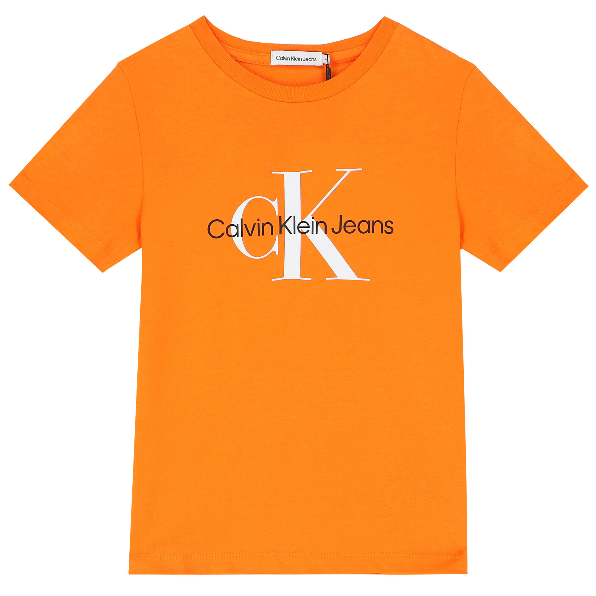 Calvin Klein Boys Orange Logo T Shirt Junior Couture UAE