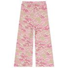 Girls Pink & Ivory Camouflage Trousers Set, 1, hi-res