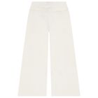 Girls Ivory Logo Trousers, 1, hi-res