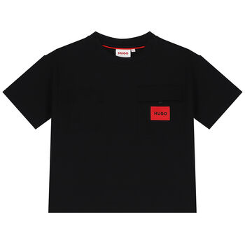Boys Black Logo Oversized T-Shirt