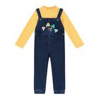 طقم دنغري أولاد من الدنيم باللون الأصفر والأزرق , 1, hi-res