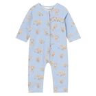 Baby Boys Blue Bunny Romper, 2, hi-res