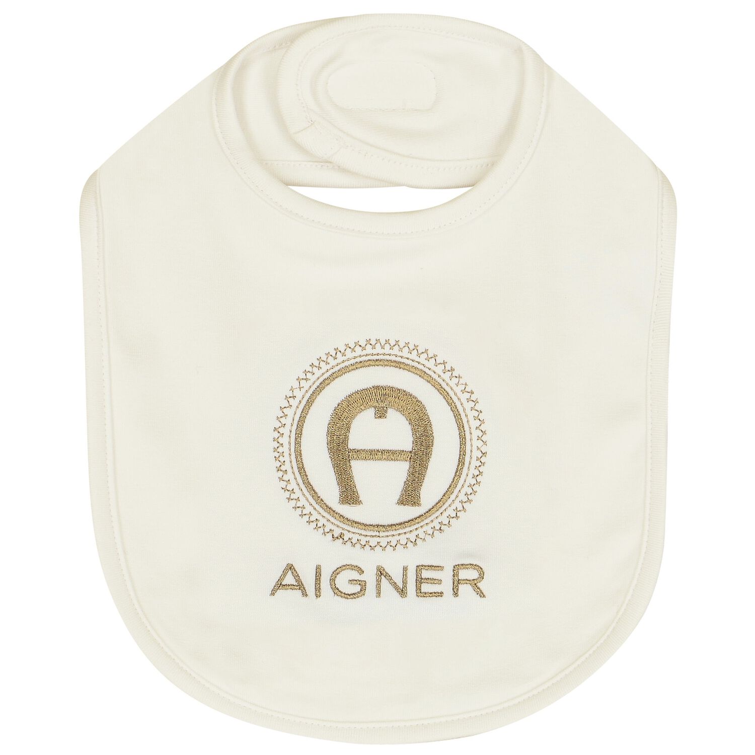 مريلة بالشعار باللون العاجي والذهبي, 1, hi-res image number null