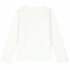 Girls White Logo Long Sleeve Top, 1, hi-res
