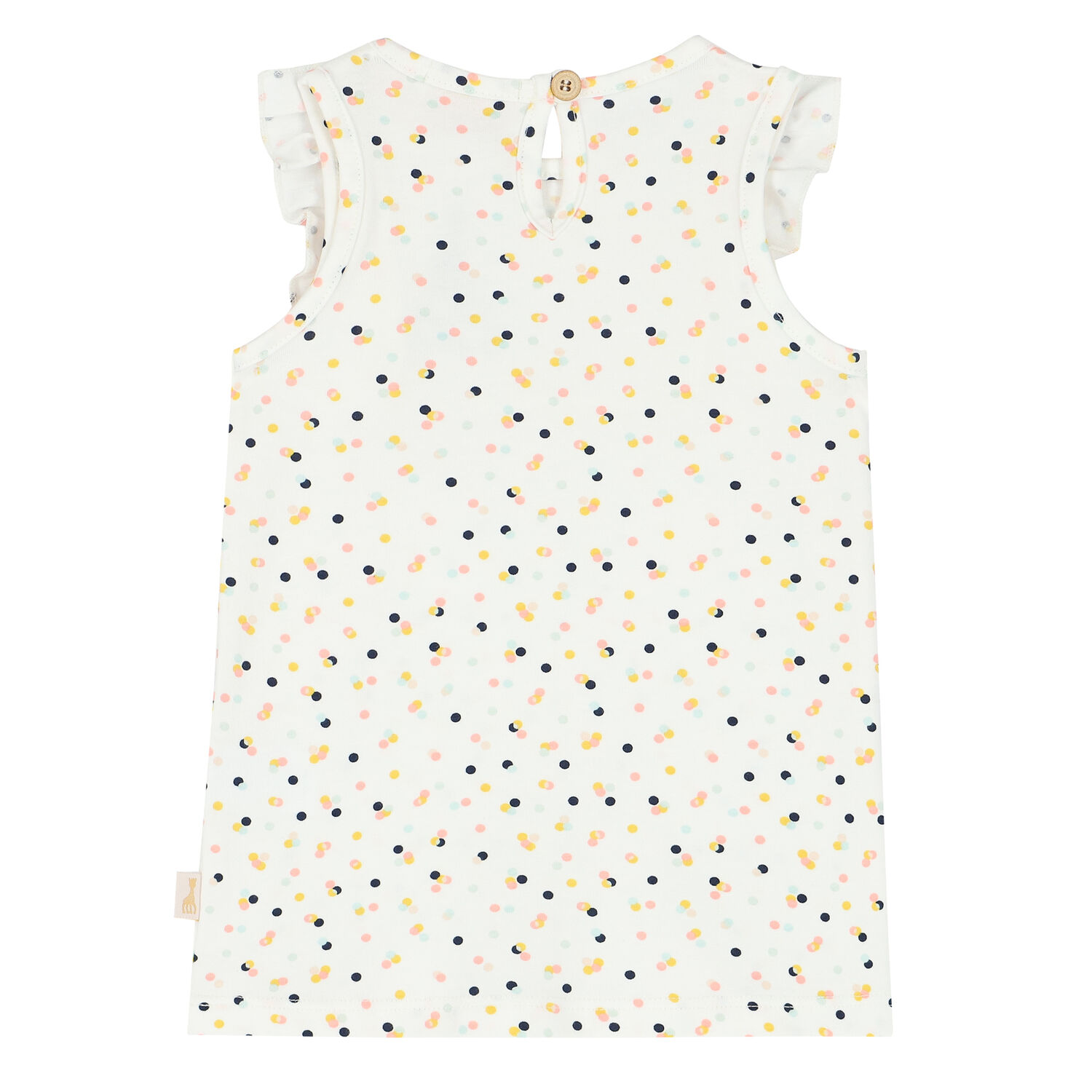 Baby Girls Ivory Logo Dress, 1, hi-res
