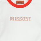 تيشيرت بنات بالشعار باللون الابيض , 1, hi-res