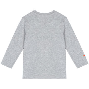 Younger Boys Grey Elephant Logo T-Shirt