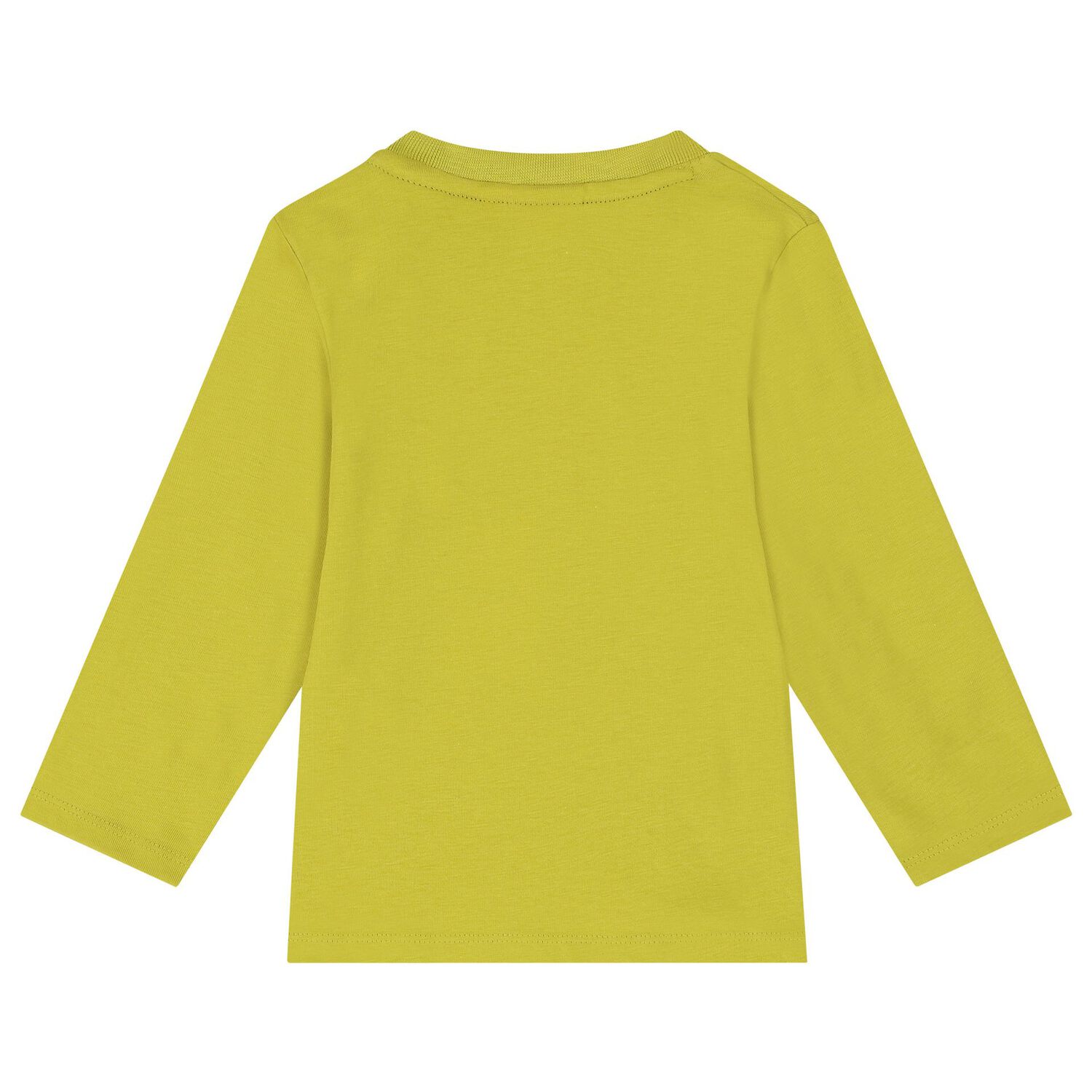 Younger Boys Lime Green Logo Long Sleeve Top, 1, hi-res