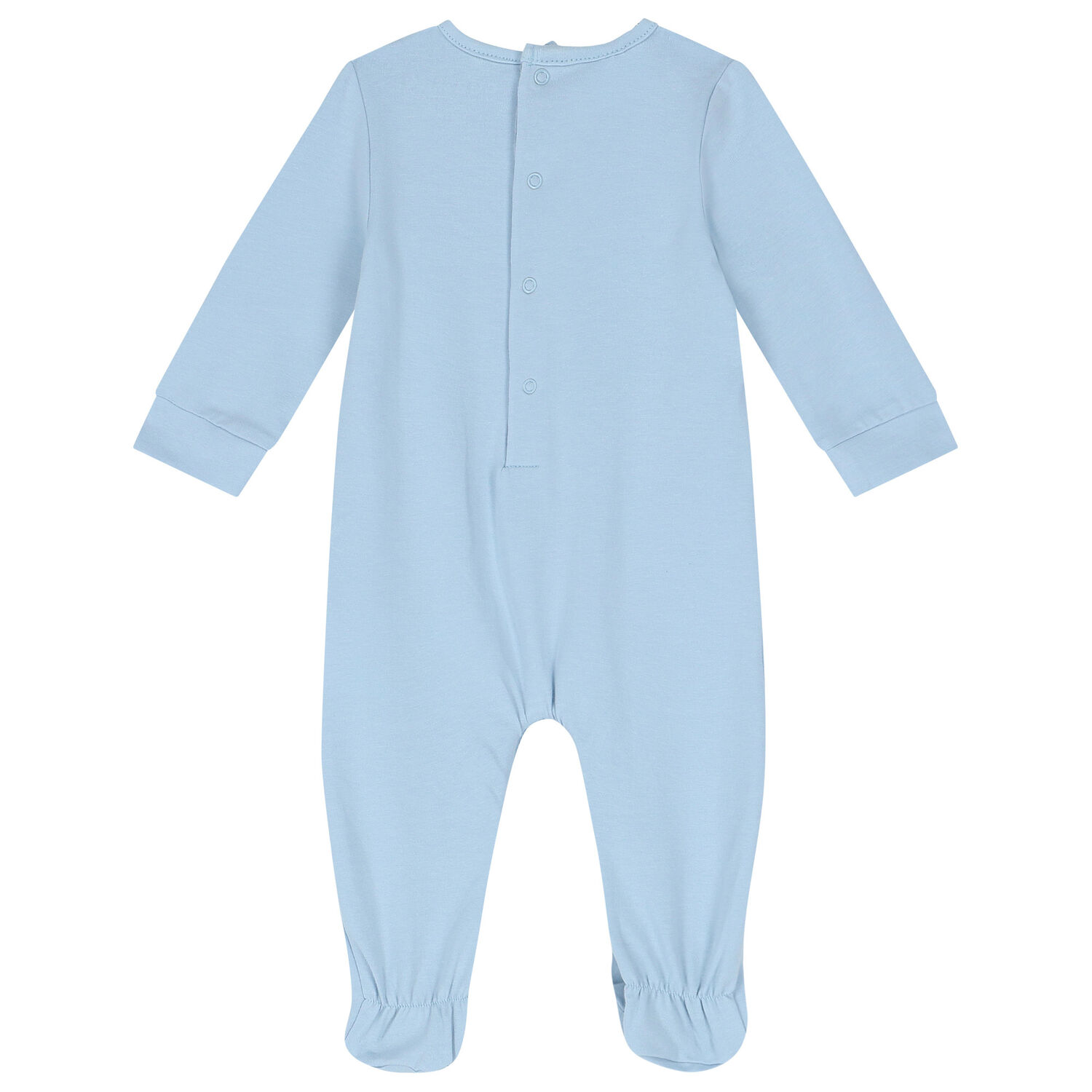 Baby Boys Blue Teddy Bear Logo Babygrow, 2, hi-res