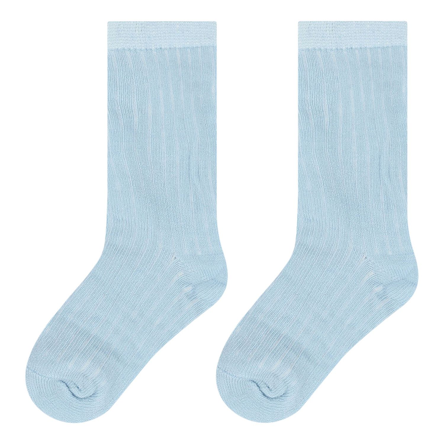 Baby Boys Blue & White Socks (6 Pack), 1, hi-res