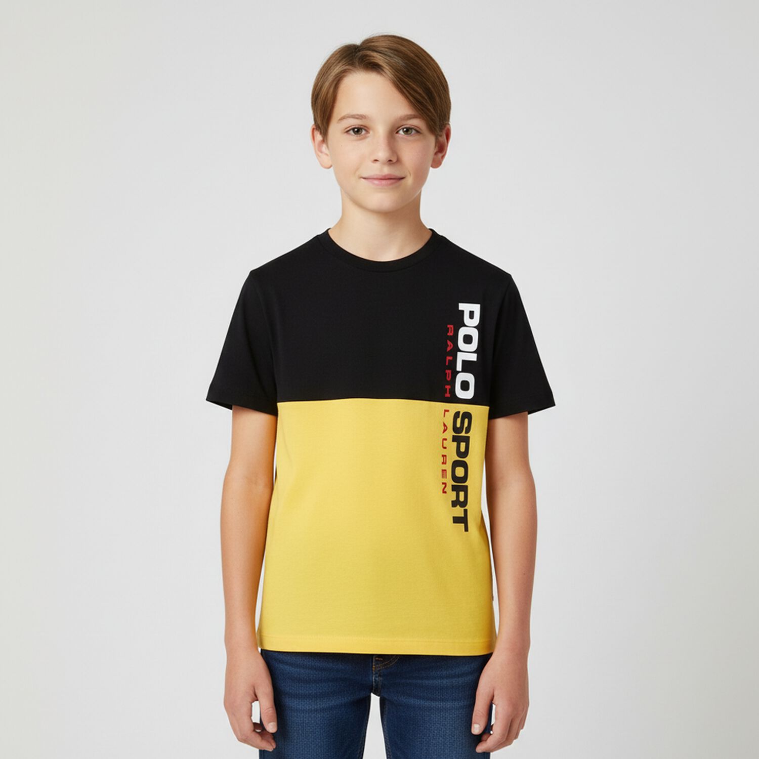 Boys Yellow & Black Logo T-Shirt, 3, hi-res image number null