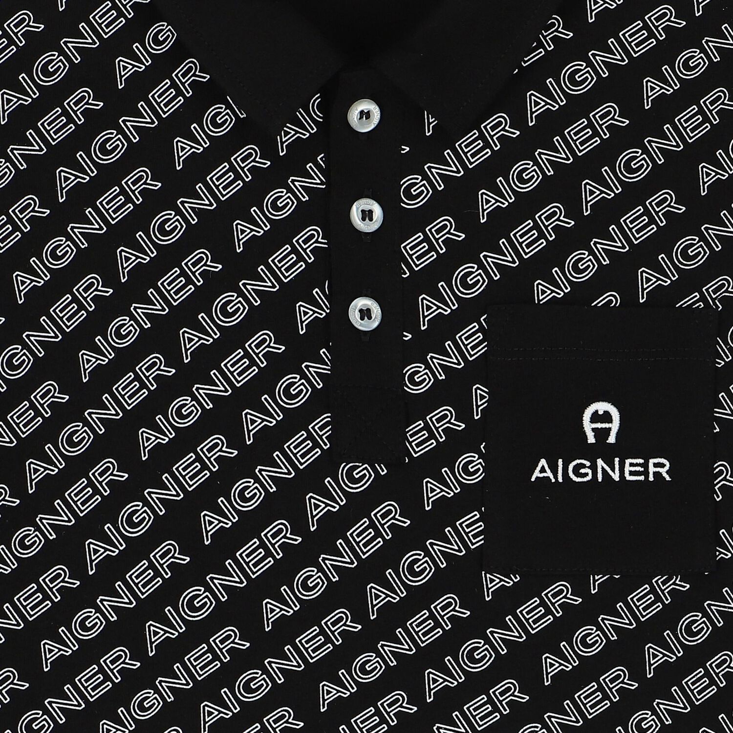 تيشيرت بولو أولاد بالشعار باللون الأسود, 2, hi-res