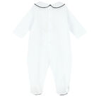 Baby Boys White Logo Babygrow, 1, hi-res