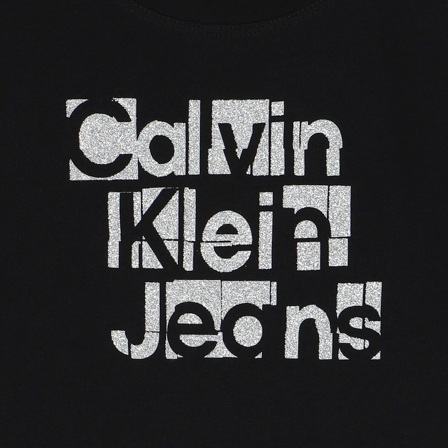 تيشيرت بنات بالشعار باللون الأسود, 1, hi-res