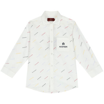 Boys White Logo Shirt