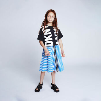 Girls Black & White Logo T-Shirt