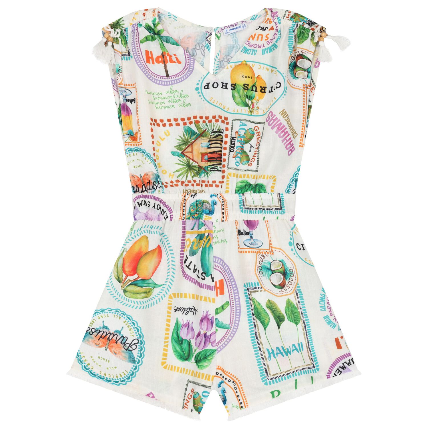 بلاي سوت مزينة بالشراشيب باللون العاجي , 2, hi-res image number null