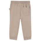 Younger Boys Beige Teddy Bear Joggers, 2, hi-res