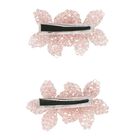 Girls Pink Embellished Flowers Hair Clips ( 2-Pack ), 3, hi-res