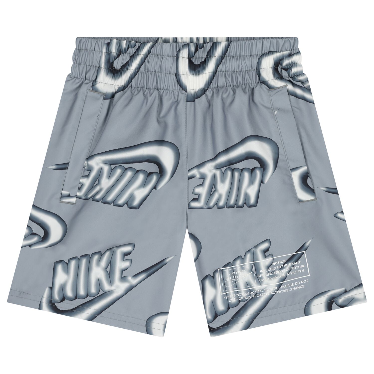 Boys Grey Logo Shorts, 1, hi-res