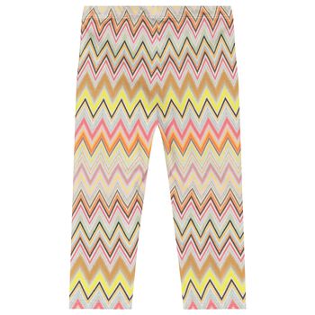 Younger Girls Multi-Colored Zig Zag Leggings