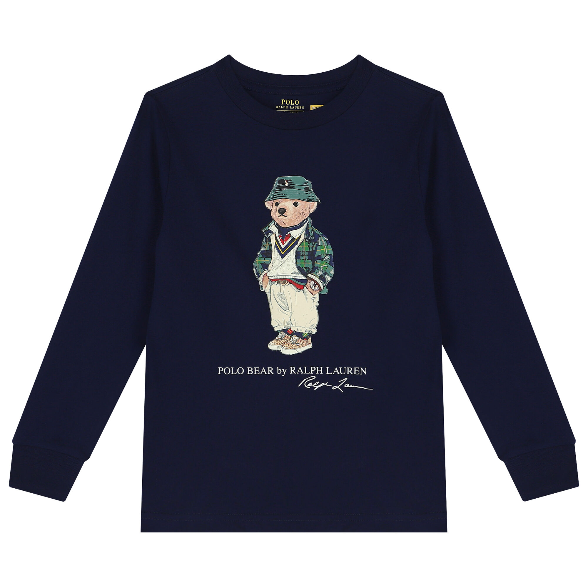 Ralph Lauren Boys Navy Blue Polo Bear Long Sleeve Top Junior Couture UAE