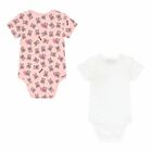 White & Pink Teddy Bear Bodysuit Set, 2, hi-res
