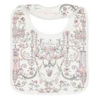 Baby Girls White & Pink Toile de Jouy Carr&eacute; Swaddle & Bib Gift Set, 1, hi-res