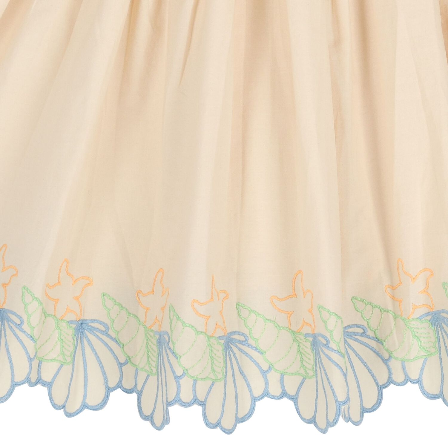 فستان بنات بكشكشه بطبعه اصداف باللون البيج , 1, hi-res