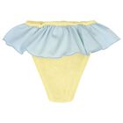 Girls Yellow & Blue Crinkle Bikini , 3, hi-res