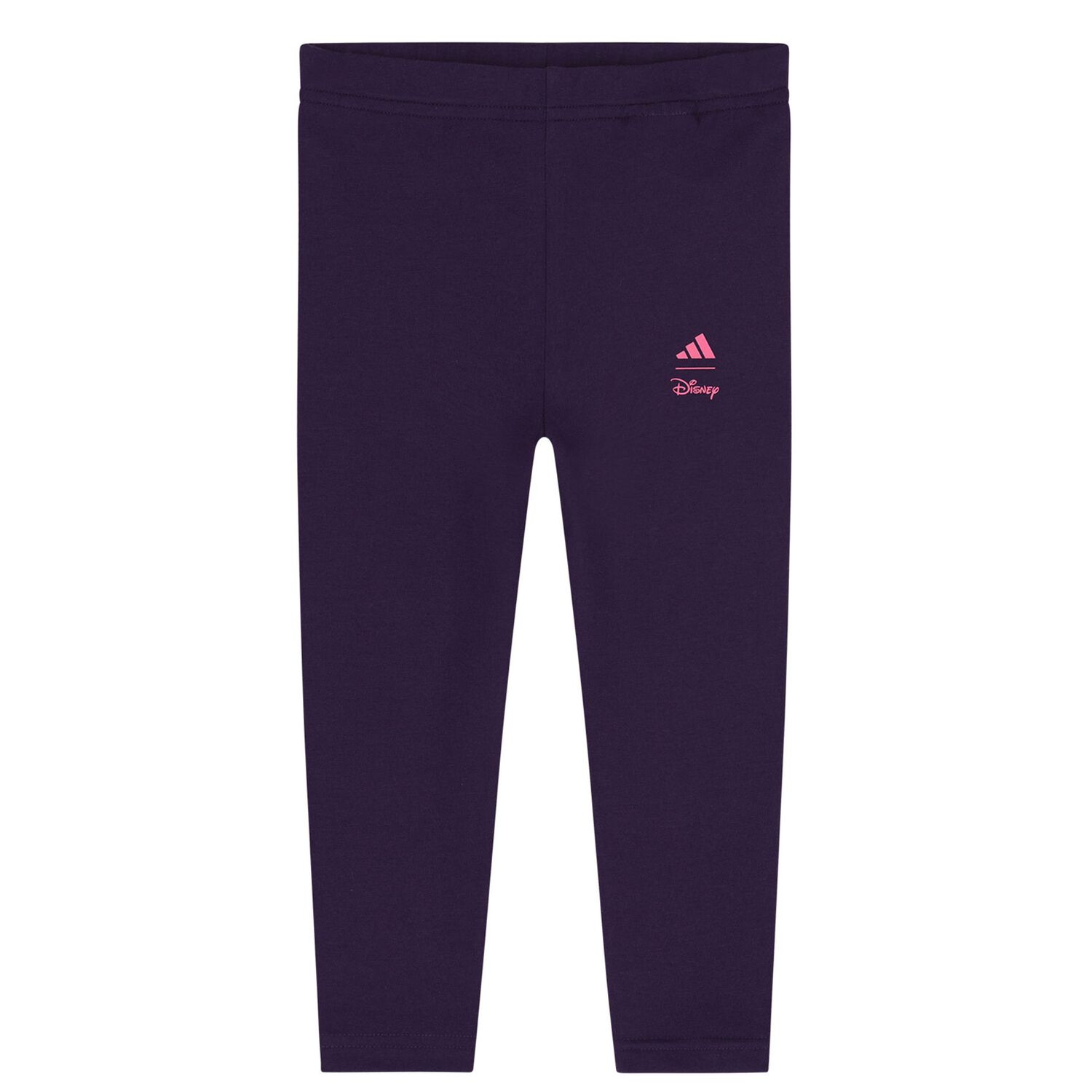 طقم ليجينز للبنات بالشعار بطبعه ديزنى باللون الارجوانى, 1, hi-res