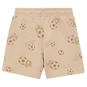Boys Beige Football Shorts
