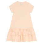 Girls Pink Butterflies Logo Dress, 2, hi-res