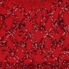 Girls Red Bow Lattice Sequin Cape Dress, 2, hi-res
