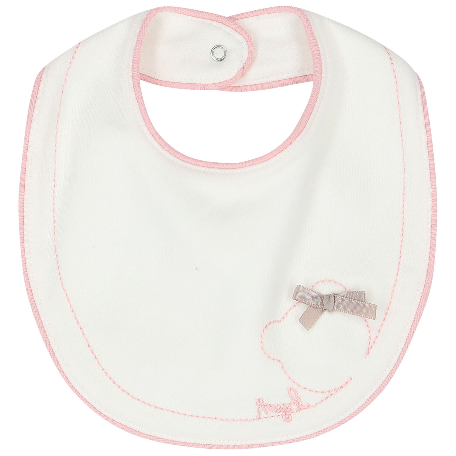 Baby Girls Pink & Ivory Bib ( 2-Pack ), 1, hi-res image number null