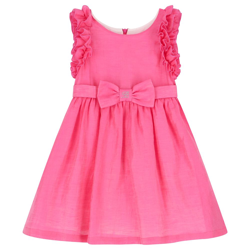 Balloon Chic Girls Pink Bow Dress | Junior Couture UAE