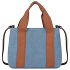 Girls Blue Logo Denim Handbag, 1, hi-res
