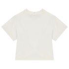 Girls Ivory & Shimmery Gold Top, 1, hi-res