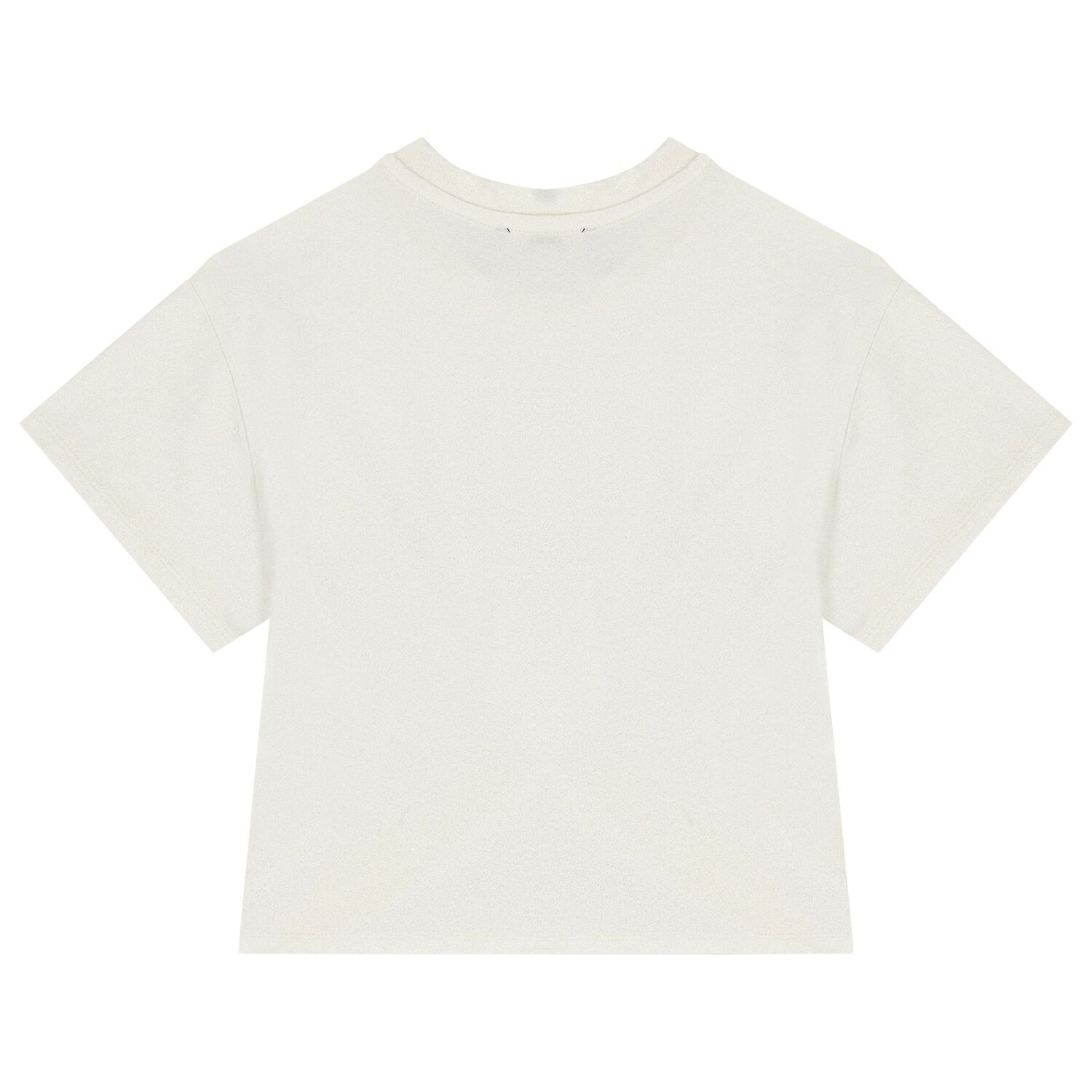 Girls Ivory & Shimmery Gold Top, 1, hi-res