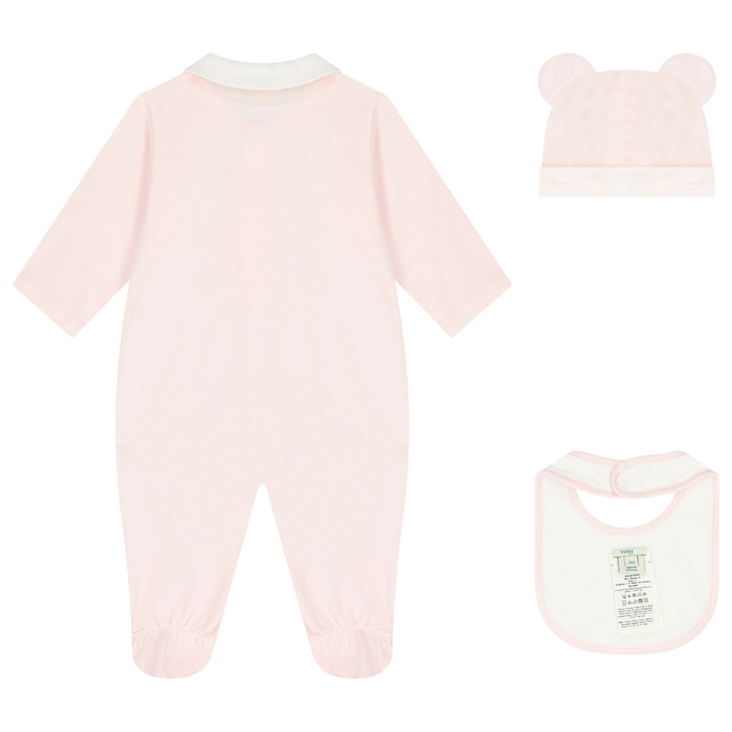 Baby Girls Pink Logo Babygrow Gift Set, 1, hi-res