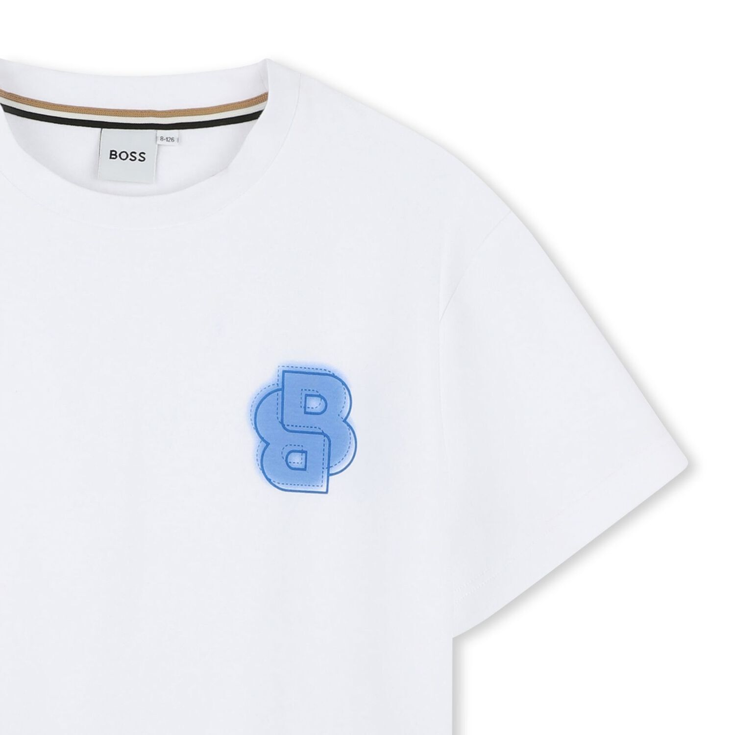 Boys White Logo T-Shirt, 1, hi-res image number null