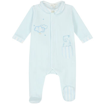 Baby Boys Blue Bear Babygrow