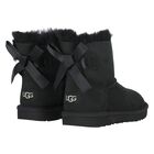 Younger Girls Black Mini Bailey Bow II Suede Boots, 1, hi-res