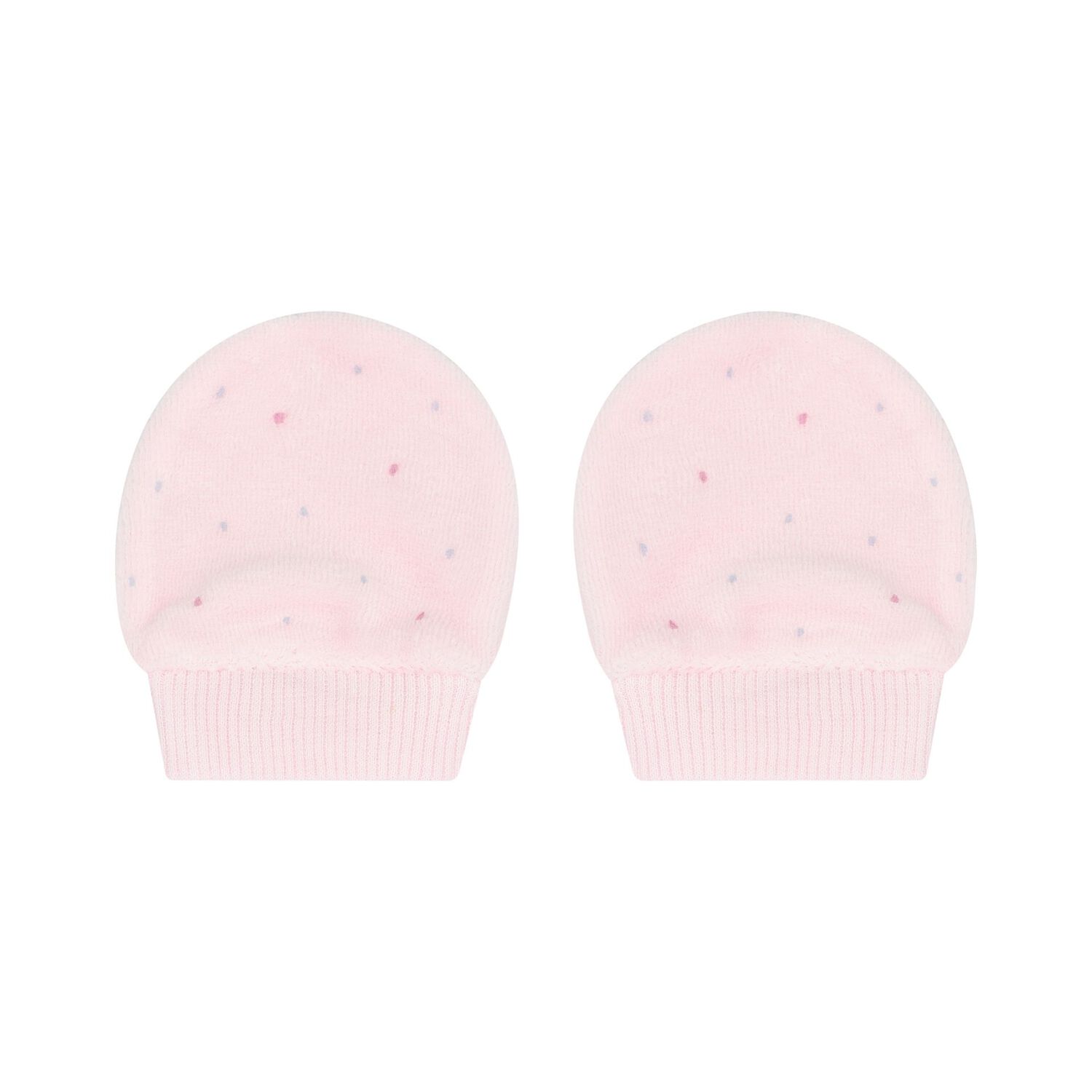 Baby Girls Pink Hat & Mitten Set, 2, hi-res image number null