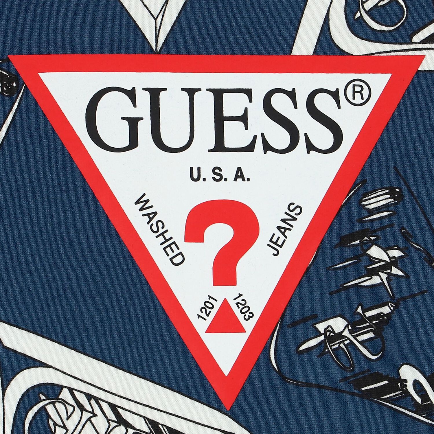 سويت شيرت أولاد بالشعار باللون الأزرق, 1, hi-res