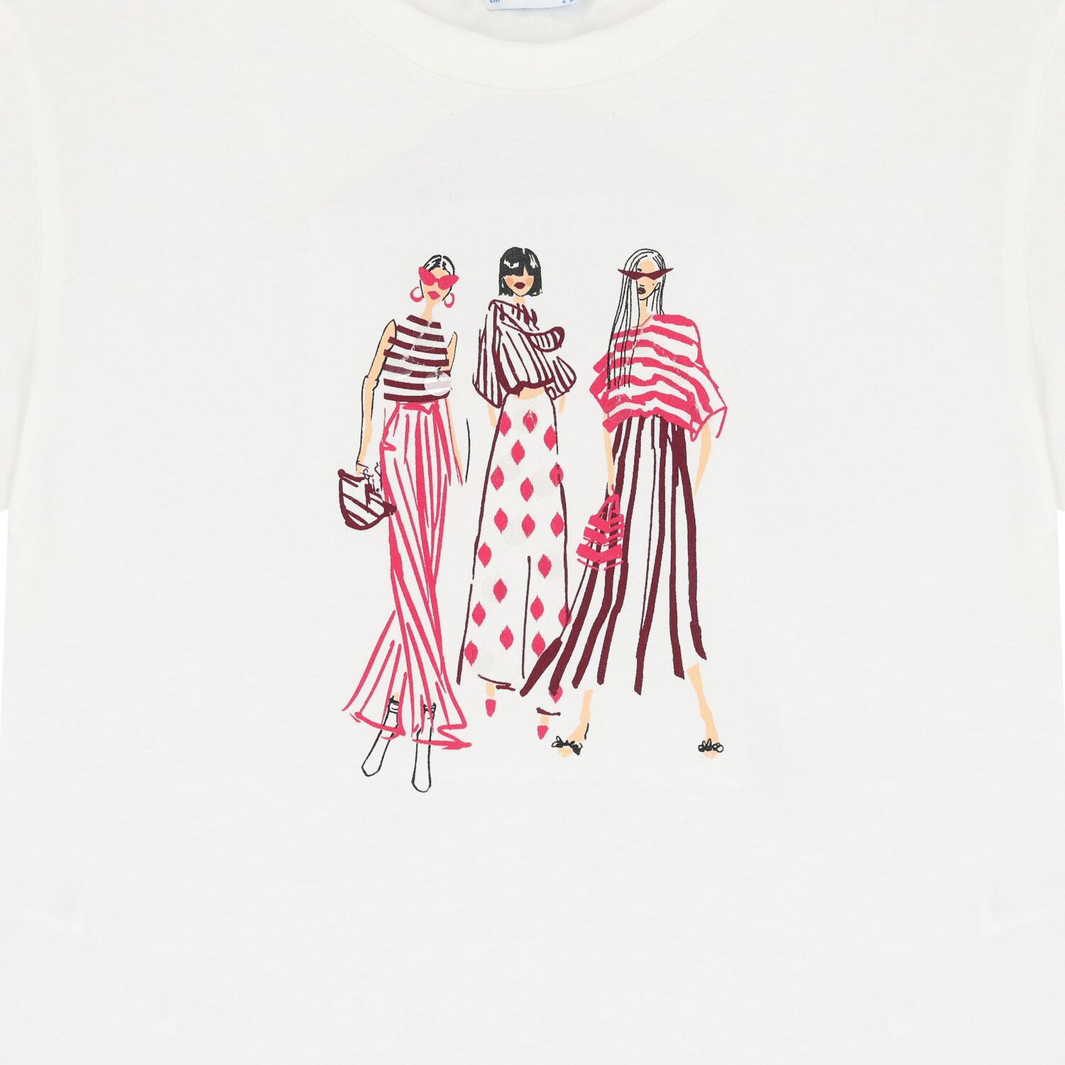 Girls White T-Shirt, 1, hi-res