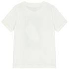 Boys White Logo T-Shirt, 1, hi-res