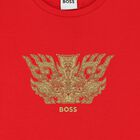 Boys Red Dragon Logo T-Shirt, 3, hi-res